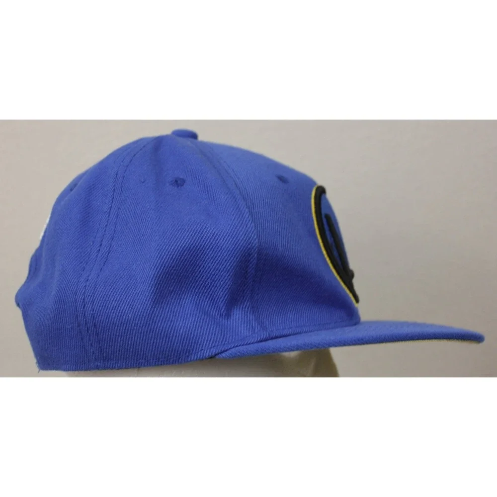 New Era Golden State Warriors Snapback Hat NBA Hardwood Classics Blue Yellow Cap